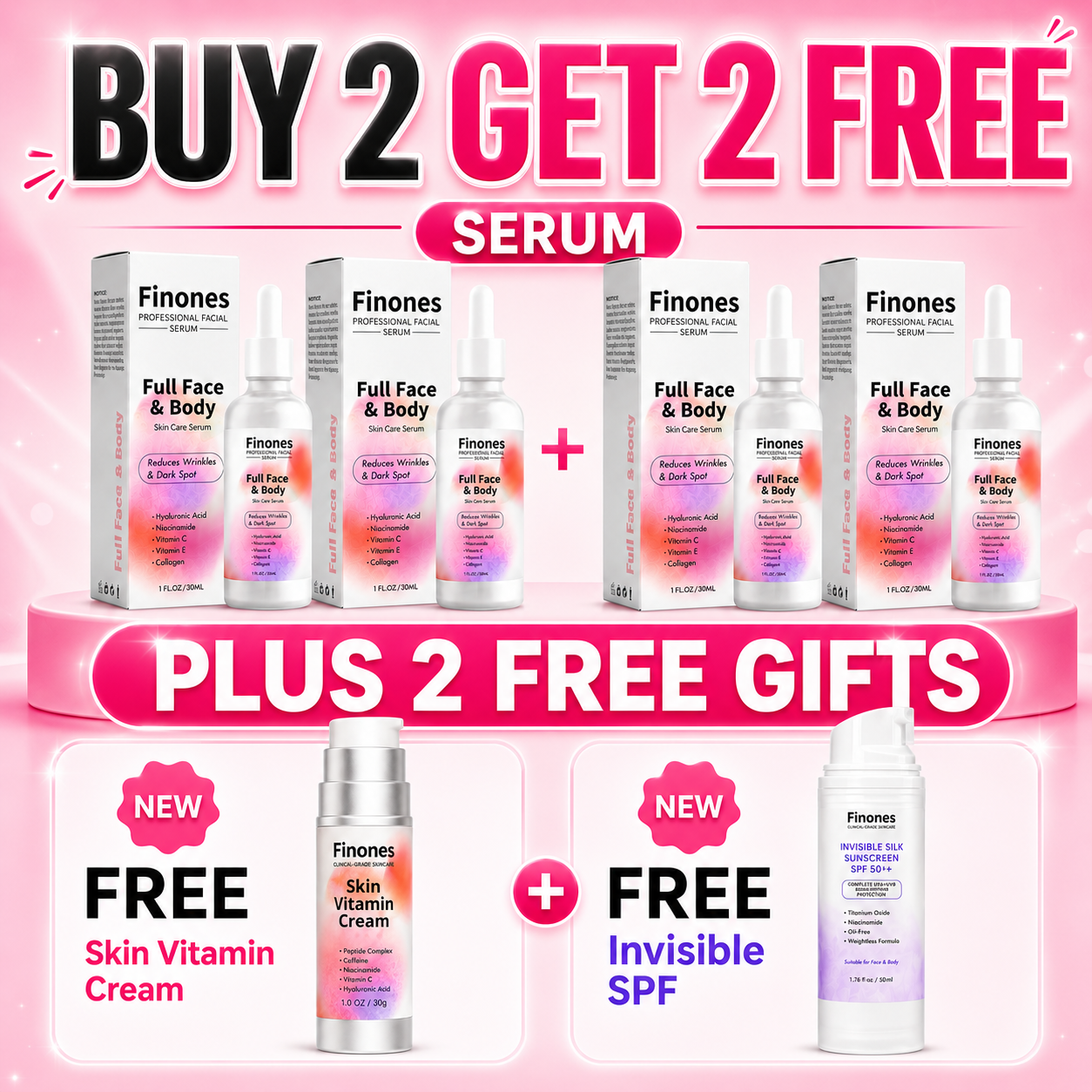 Buy 2 Get 2 FREE Plus 2 Additional Gifts