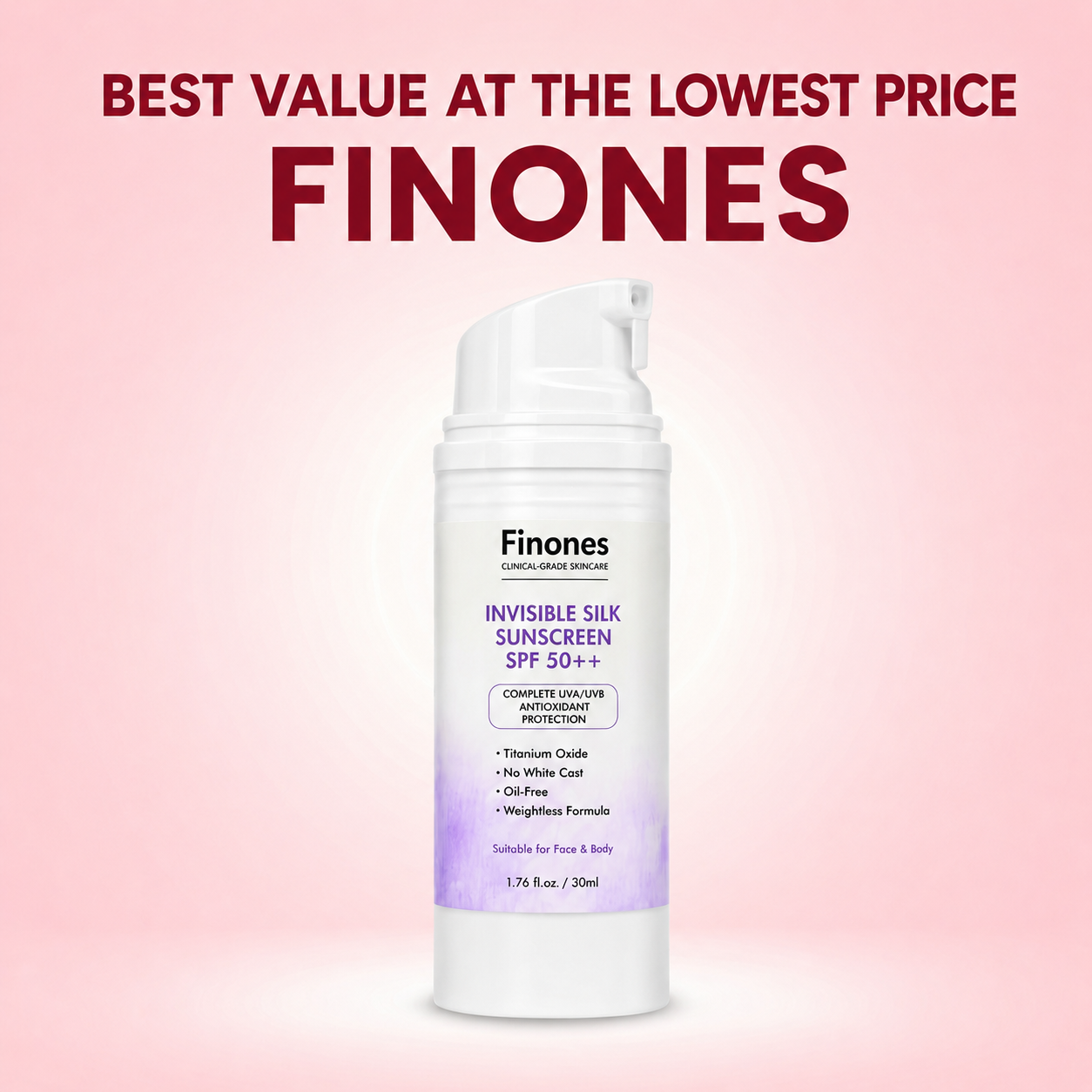 Finones™ Invisible Silk SPF 50++ Sunscreen