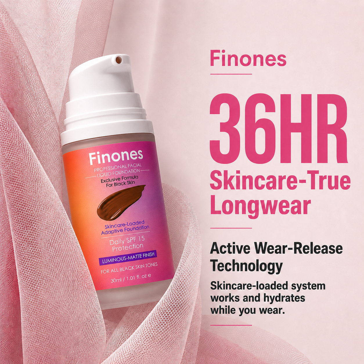 Finones™ Skincare- Loaded Adaptive Foundation SPF 15++