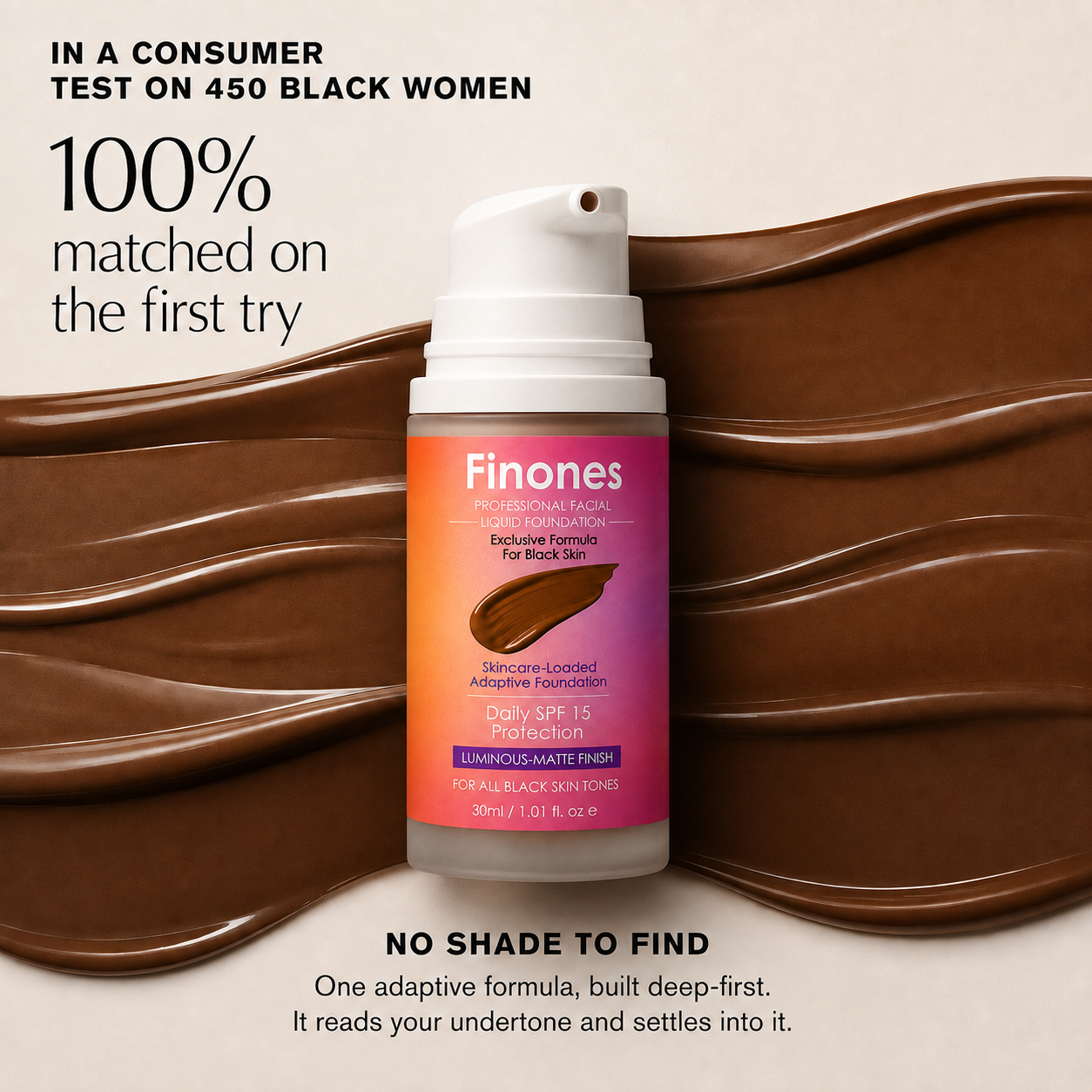 Finones™ Skincare- Loaded Adaptive Foundation SPF 15++