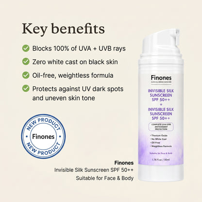 Finones™ Invisible Silk SPF 50++ Sunscreen